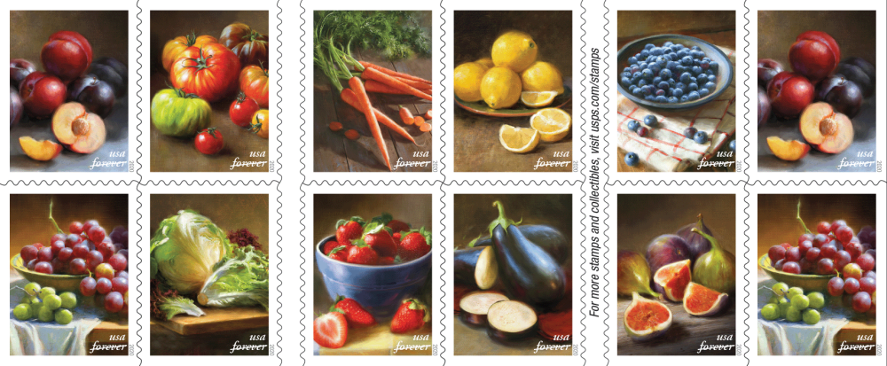 2020 Fruits and Vegetables Stamps