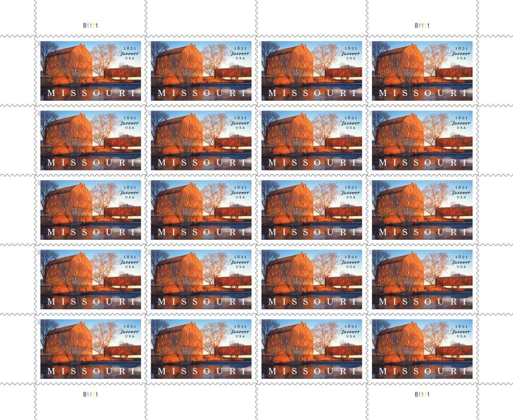 2021 Missouri Statehood Stamps 100 PCS