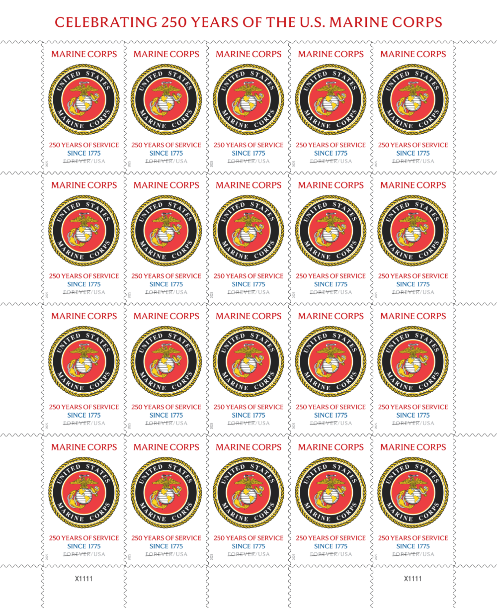 2025 U.S. Marine Corps 250th Stamps