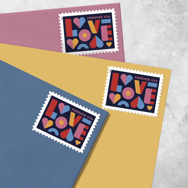 2021 Love Forever Stamps - product detail view 3