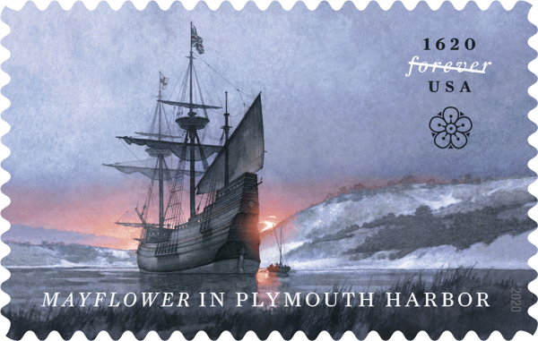 2020 Mayflower in Plymouth Harbor Stamps 100 PCS