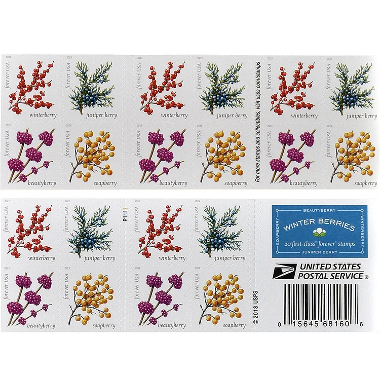 2019 Winter Berries Forever Stamps