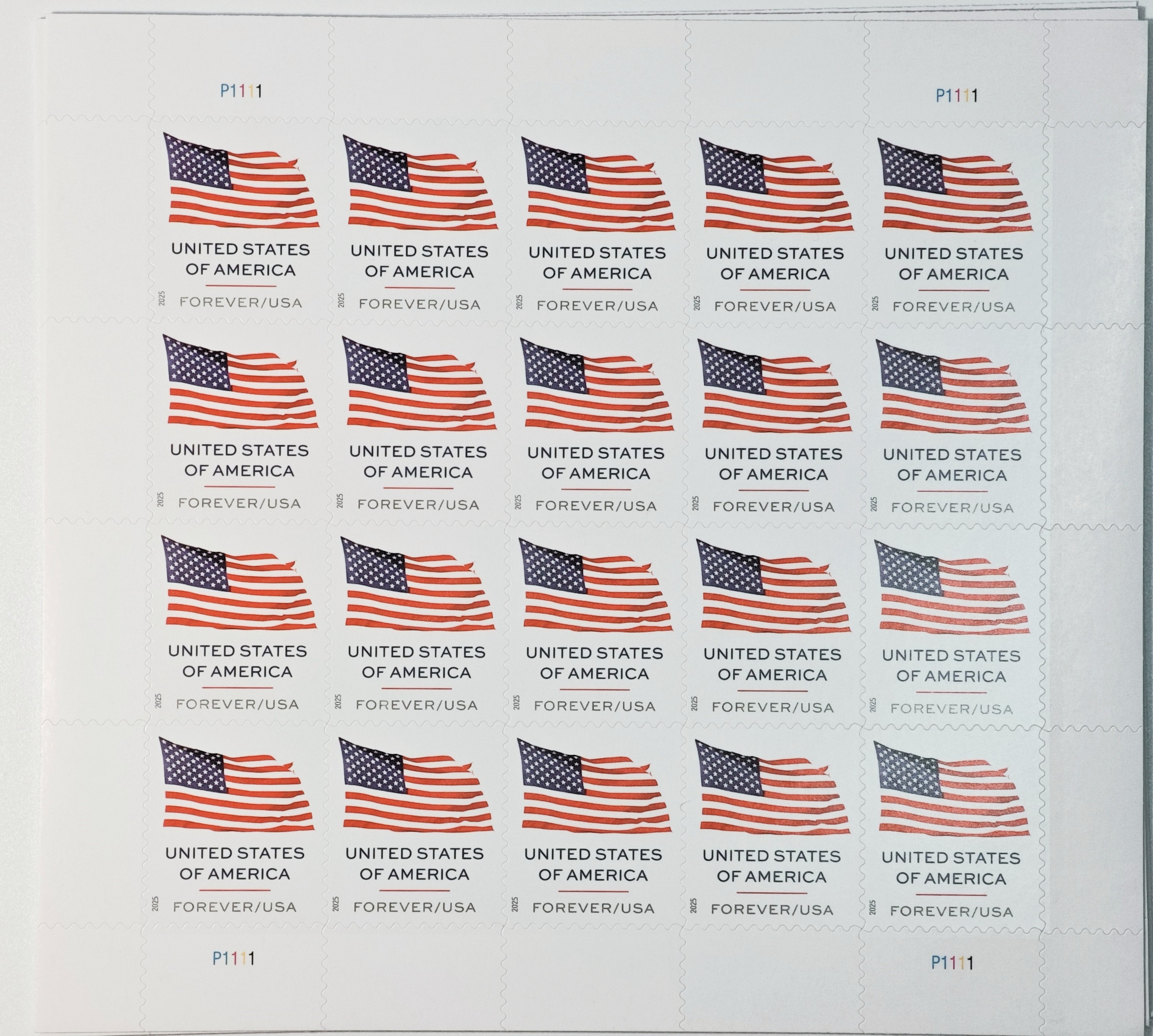 2025 U.S. Flag Stamps single-sided books