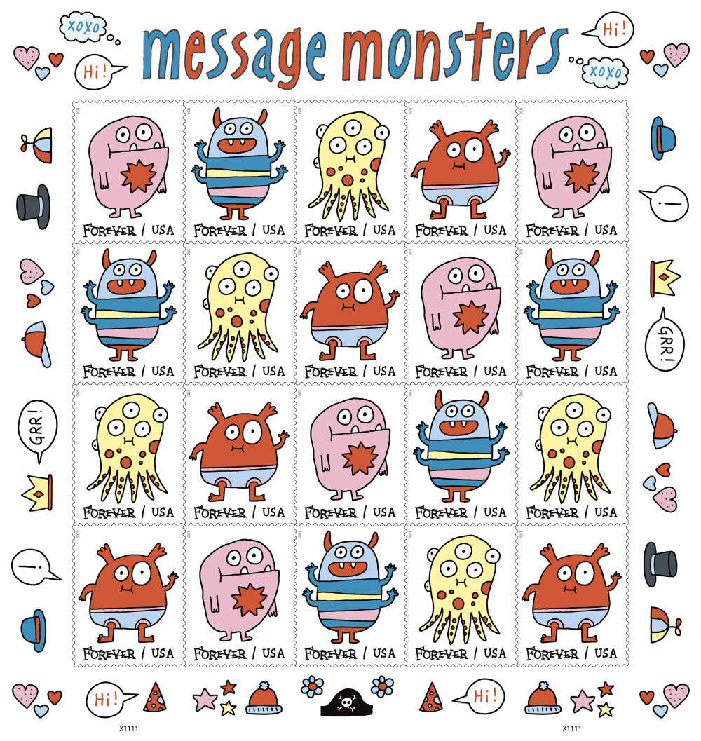2021 Message Monsters Stamps