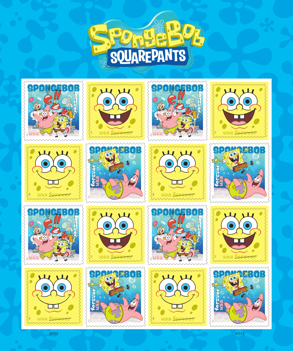 2025 SpongeBob Squarepants Stamps 80 pcs