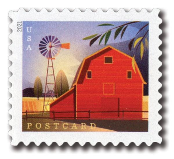 2021 Barn Postcard stamps